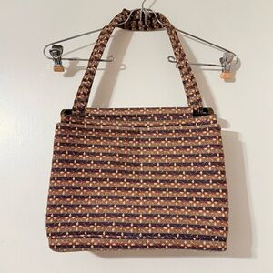 Vintage Toby Weston Woodland Hills Textile Tapestry Multi-Color Purse Bag Tote